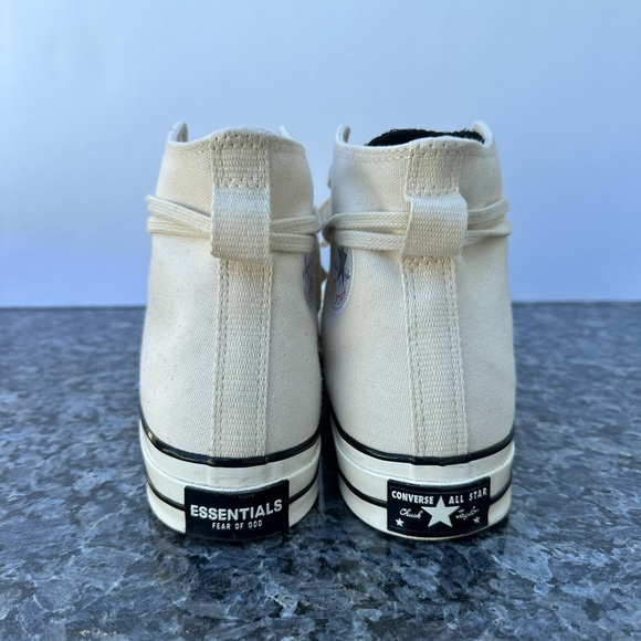 CONVERSE CHUCK TAYLOR 70 HI FEAR OF GOD FOG ESSENTIALS IVORY BLACK 167955C 10.5. - Picture 8 of 14
